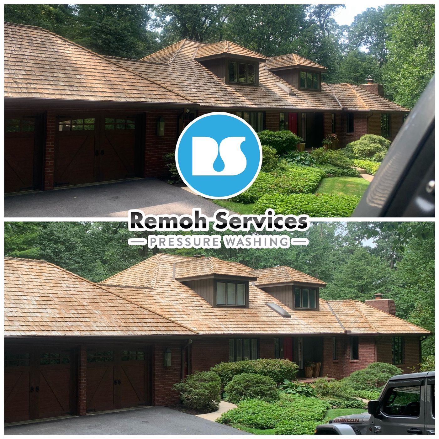Before and after: house and roof cleaning