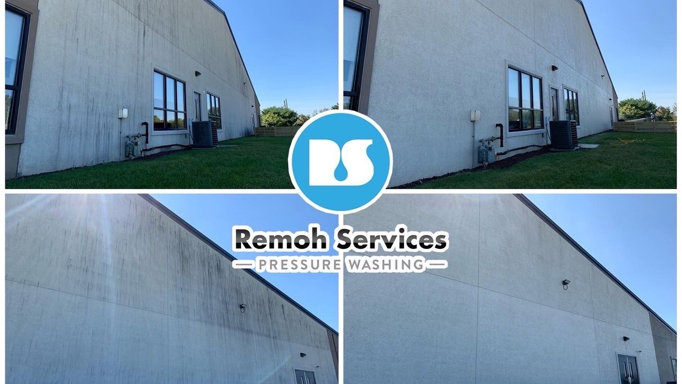Before and after: commercial wall wash